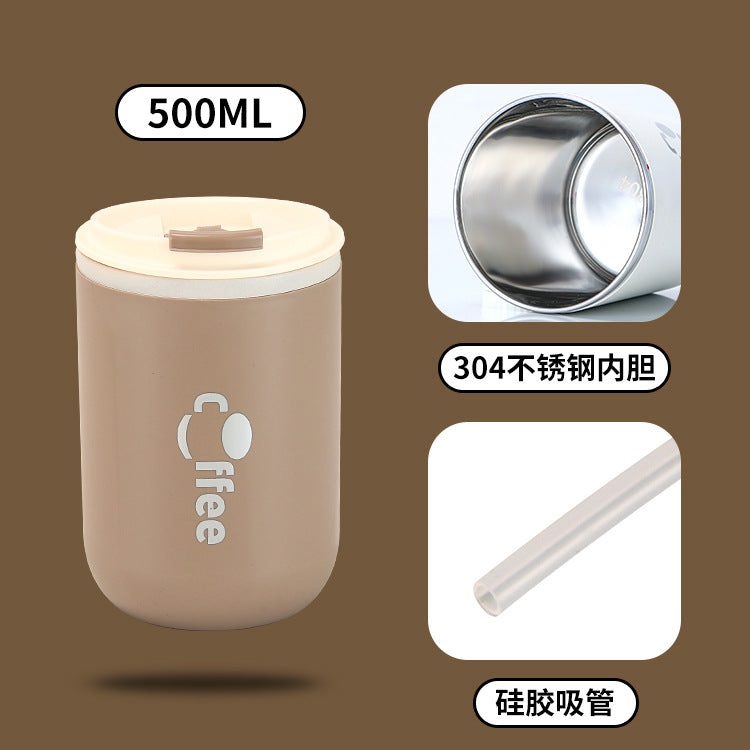 Taza de viaje de acero inoxidable con doble capa aislante