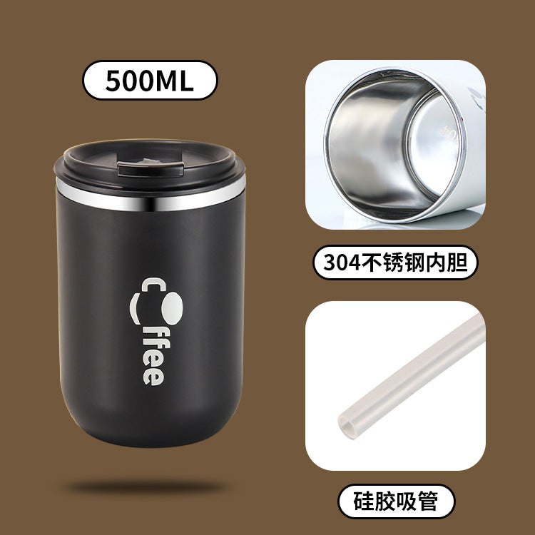 Taza de viaje de acero inoxidable con doble capa aislante