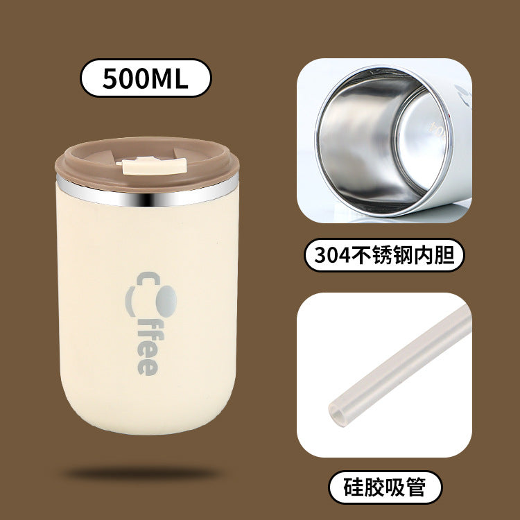 Taza de viaje de acero inoxidable con doble capa aislante