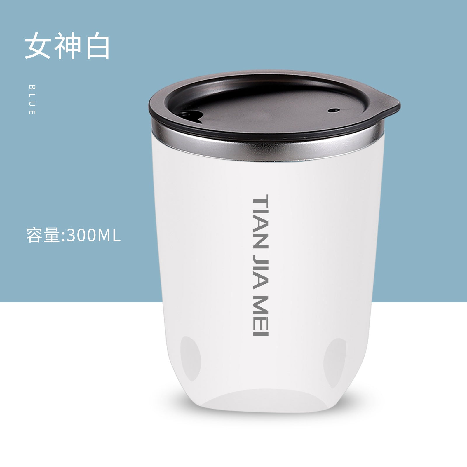 Taza de viaje de acero inoxidable con doble capa aislante