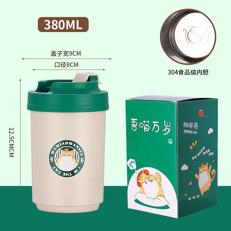 Taza de viaje de acero inoxidable con doble capa aislante
