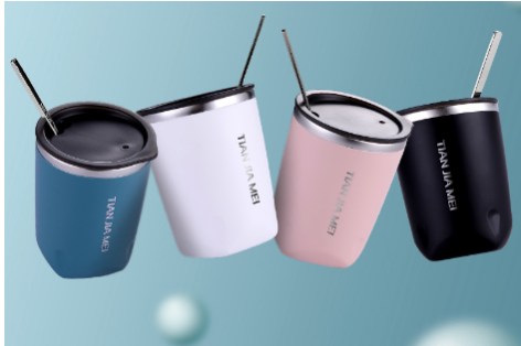 Taza de viaje de acero inoxidable con doble capa aislante
